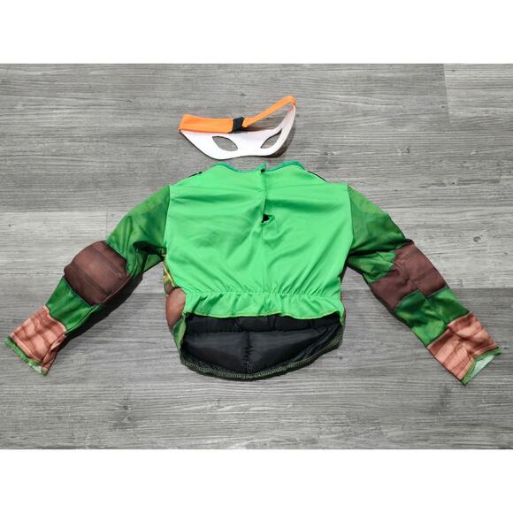 Teenage Mutant Ninja Turtles Michelangelo Padded Top Halloween Costume & Shell - Picture 5 of 12